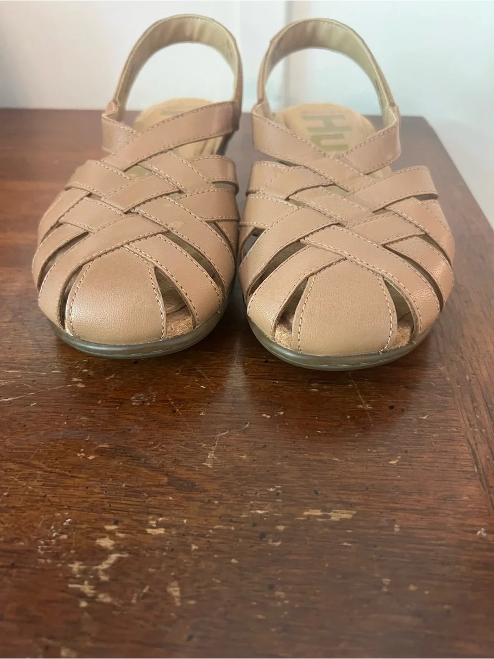 Hush Puppies Woven Slingback Sandals - Tan size 6.5
